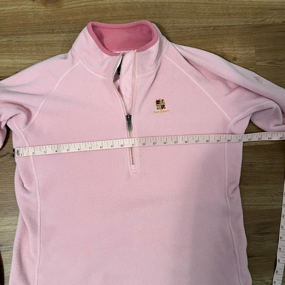 Adidas Pink Fleece Half Zip Pullover Jacket Size Large - Picture 3 of 8